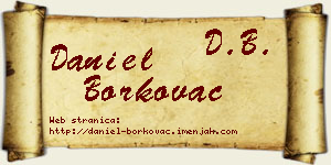 Daniel Borkovac vizit kartica